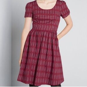 NWT Modcloth What's The Scoop A-Line Paper Clip Dress SIZE XXS e30
